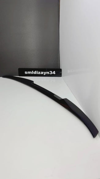 BMW G30 Uyumlu M4 Stil Yarasa Spoiler - Piano Black Parlak Siyah 5 Serisi Bagaj Üstü Rüzgarlık (2017-2023)