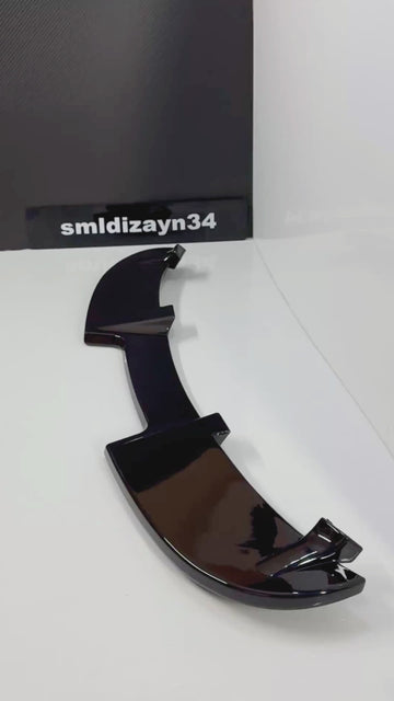 Seat Leon Mk2.5 Uyumlu Yarasa Spoiler - Leon Parlak Siyah ABS Plastik Batman Stil Bagaj Üstü Spoyler Çıta (2005-2008)