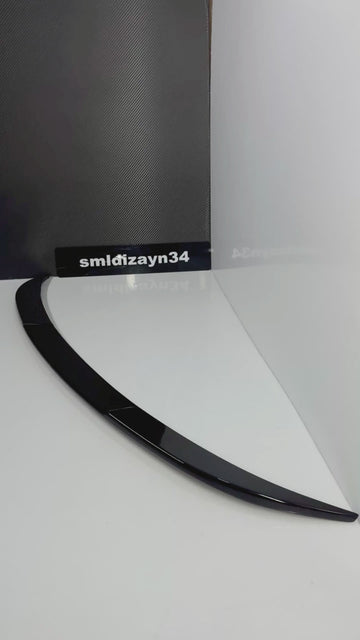 Honda Civic FE1 Uyumlu Bagaj Üstü Spoiler - Parlak Siyah ABS Plastik İnce Sportif Tasarım Spoyler Çıta (2022-2026)
