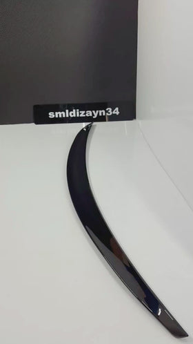 Mercedes E-Serisi W213 AMG Tip Bagaj Üstü Spoiler (2016-2023) Parlak Siyah - Piano Black Plastik