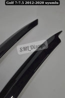 Golf 7-7.5 Ön Far Kaşı Kaplama Şerit Parlak Siyah 2012-2020 Plastik-2