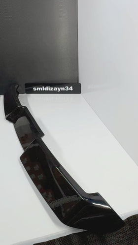 VW Transporter T6-T6.1 Uyumlu Martı Tavan Spoiler - Piano Black Parlak Siyah Tek Kapı (2016-2024)