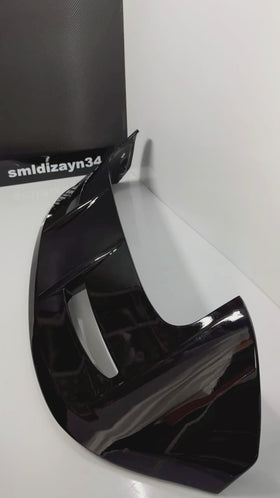 Ford Fiesta Uyumlu ST Spoiler - MK7 MK7.5 Parlak Siyah ABS Plastik Işıklı Arka Bagaj Üstü Spoyler (2008-2017)