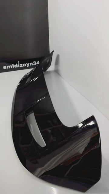 Ford Fiesta Uyumlu ST Spoiler - MK7 MK7.5 Parlak Siyah ABS Plastik Işıklı Arka Bagaj Üstü Spoyler (2008-2017)