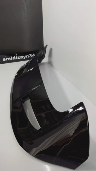Ford Fiesta Uyumlu ST Spoiler - MK7 MK7.5 Parlak Siyah ABS Plastik Işıklı Arka Bagaj Üstü Spoyler (2008-2017)
