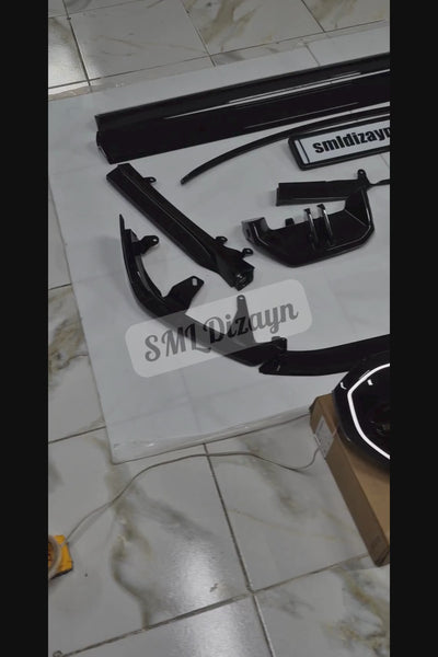 2024-2025-2026 G60 Aero Kit Ön Panjurlu Parlak Siyah Plastik - 0