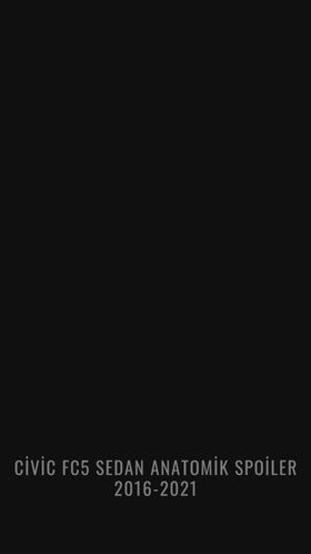 honda civic fc5 bagaj üstü spoiler