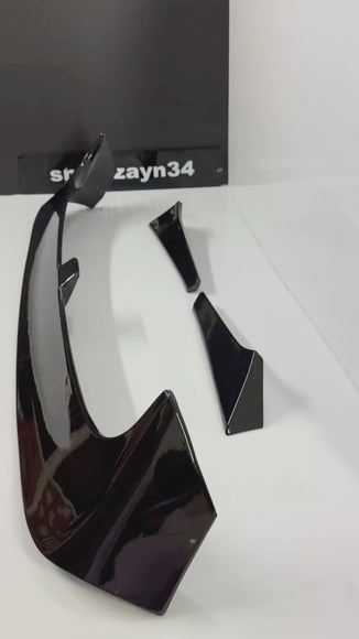 VW Golf 7 - 7.5 Clubsport Spoiler Parlak Siyah (2012-2020) - 3 Parça Plastik