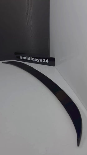 Honda Civic FE1 Uyumlu Spoiler - 11. Nesil Civic Parlak Siyah ABS Plastik Bagaj Üstü Spoyler Çıta (2022-2026)