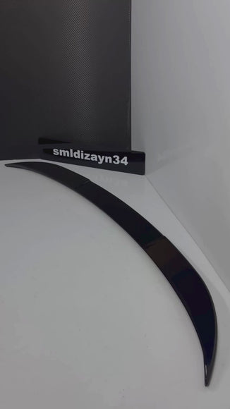 Honda Civic FE1 Uyumlu Spoiler - 11. Nesil Civic Parlak Siyah ABS Plastik Bagaj Üstü Spoyler Çıta (2022-2026)