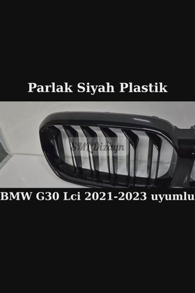 2021-2022-2023 G30 Lci Ön Panjur Böbrek Parlak Siyah Plastik - 0
