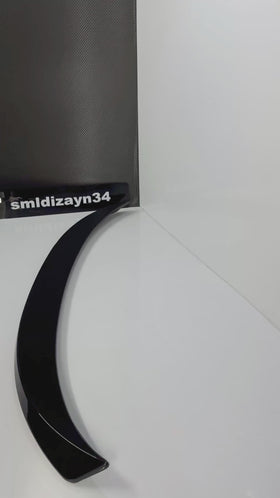 Ford Focus Mk3 - Mk3.5 Sedan Bagaj Üstü Spoiler (2012-2018) Parlak Siyah - Plastik