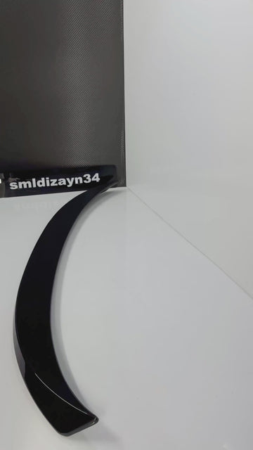 Ford Focus Mk3 - Mk3.5 Sedan Bagaj Üstü Spoiler (2012-2018) Parlak Siyah - Plastik