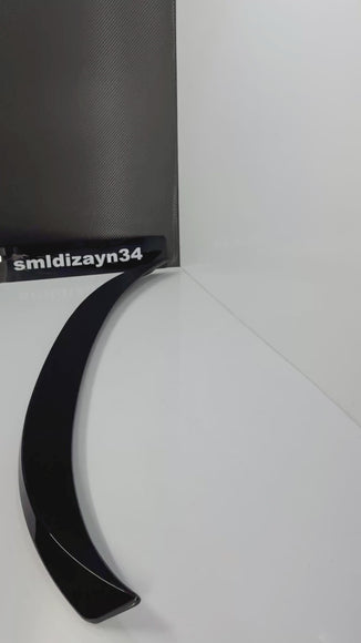 Ford Focus Mk3 - Mk3.5 Sedan Bagaj Üstü Spoiler (2012-2018) Parlak Siyah - Plastik