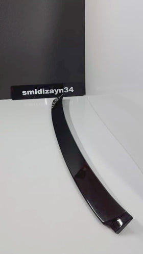 BMW G30 Uyumlu Cam Üstü Spoiler - 5 Serisi Parlak Siyah ABS Plastik Tavan Üstü Spoyler Çıta (2017-2023)