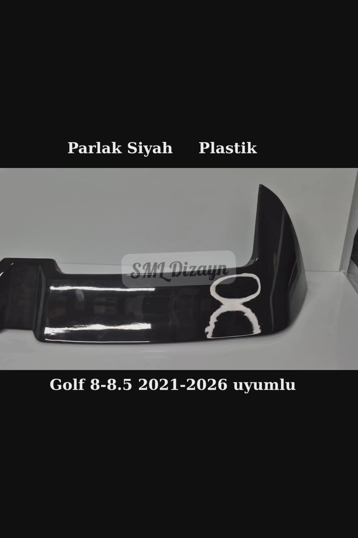 Golf 8-8.5 Spoiler Martı Spoyler 2021-2026 Parlak Siyah Plastik - 0