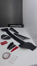 Honda Civic FC5 Uyumlu Type-R Stil Tavan Spoiler - 3 Parça Mat Siyah Plastik Bagaj Üstü Spoyler (2016-2021)