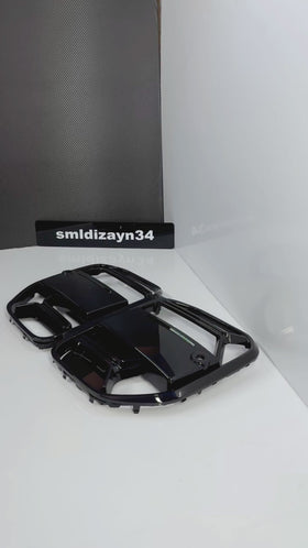 BMW G22 G23 Uyumlu CSL Ön Panjur - 4 Serisi Coupe & Cabrio Parlak Siyah ABS Plastik Ön Böbrek Izgara (2021-2026)