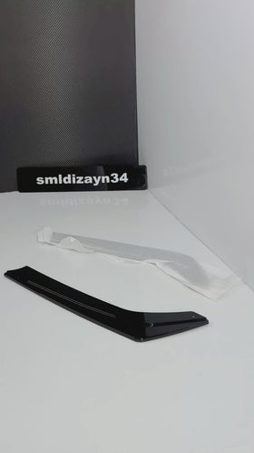 BMW G20 Uyumlu Arka Tampon Flap - 3 Serisi M Sport Parlak Siyah ABS Plastik Sağ-Sol Takım Arka Bıçak Lip Ek (2019-2021)