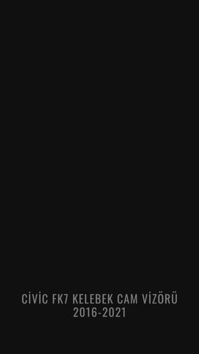 Civic Fk7 Kelebek Cam Vizör Kaplama Parlak Siyah Plastik 2016-2021 - 0