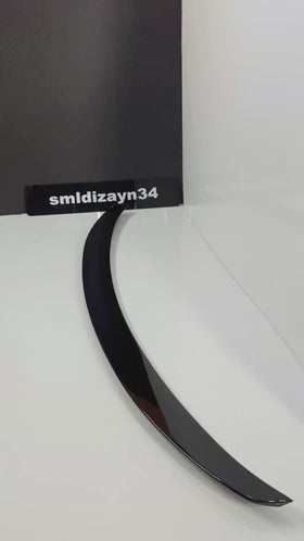BMW F22 Uyumlu Spoiler - 2 Serisi Coupe Parlak Siyah ABS Plastik M Performance Bagaj Üstü Spoyler Çıta (2011-2018)