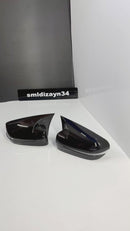 BMW G20 G22 G30 G26 Uyumlu Yarasa Ayna Kapağı - Piano Black Parlak Siyah Batman Kapak