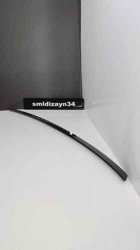 VW Jetta MK6 Uyumlu Düz Spoiler - Piano Black Parlak Siyah Bagaj Üstü Çıta Rüzgarlık (2012-2018)