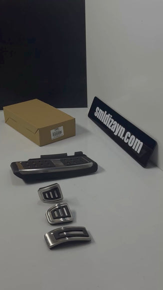 VW-Audi-Seat-Skoda Uyumlu Manuel Pedal Seti - 4 Parça Nikelajlı Geçmeli Model (VAG Grubu)