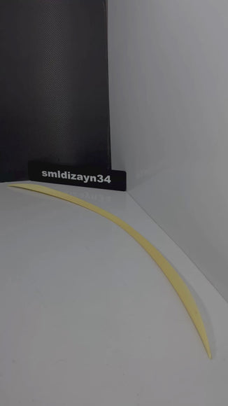 Mercedes W205 Uyumlu C63 Spoiler - C Serisi Sedan Boyasız ABS Plastik Bagaj Üstü Spoyler Çıta (2015-2021)