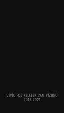 Civic Fc5 Kelebek Cam Vizör Kaplama Parlak Siyah Plastik 2016-2021-2