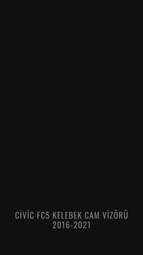 Civic Fc5 Kelebek Cam Vizör Kaplama Parlak Siyah Plastik 2016-2021 - 0