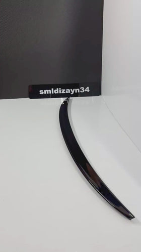 Audi A5 Sportback Uyumlu Spoiler - 8T 4 Kapı Parlak Siyah ABS Plastik Bagaj Üstü Spoyler Çıta (2009-2016)