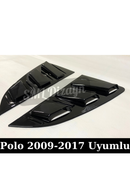 quarter window louvers scoops for 2009-2010-2011-2012-2013-2014-2015-2016-2017 volkswagen polo
