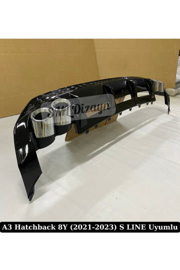 rear diffuser lip for 2021-2022-2023 audi a3 8y hatchback s line
