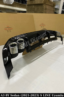 rear diffuser lip for 2021-2022-2023 audi a3 8y sedan s line