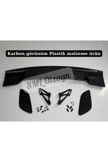 rear trunk gt spoiler for universal sedan cars carbon look