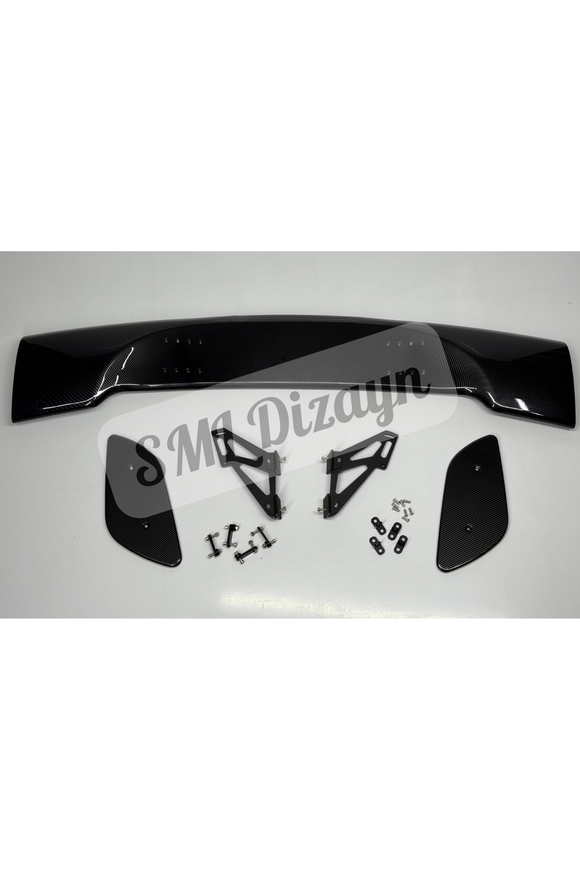 rear trunk gt spoiler for universal sedan cars carbon look