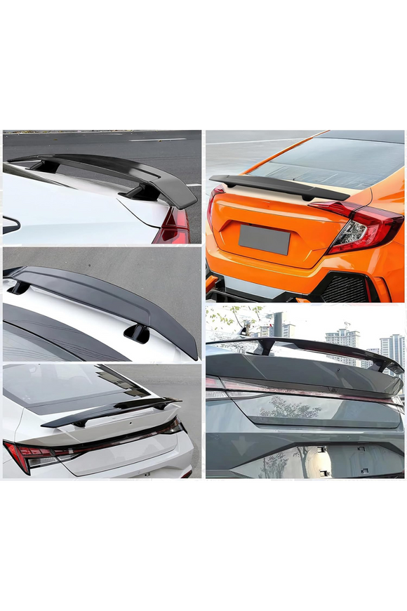 Rear Trunk Spoiler Wing Lid Tail Deck Spoiler Fit for Sedan Coupe Hatchback