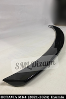 skoda octavia mk4 spoyler bagaj üstü spoiler spoylır çıta parlak siyah