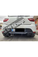 renault clio 4 rs arka ek tampon difüzör difizör