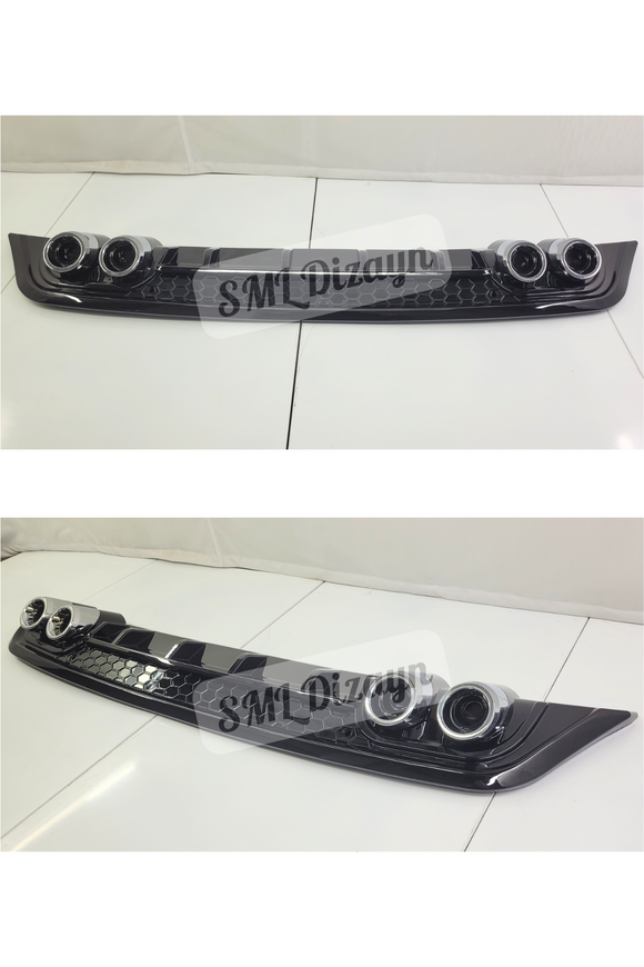 rear diffuser lip for 2002-2003-2004-2005-2006-2007-2008-2009 renault megane 2 sedan