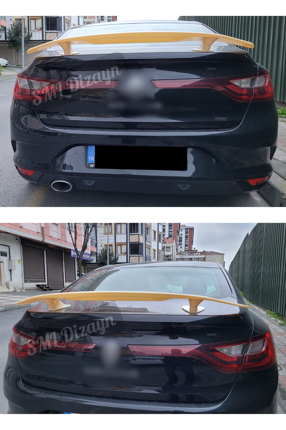 rear trunk jdm spoiler for 2016-2017-2018-2019-2020-2021-2022-2023-2024 renault megane 4 sedan