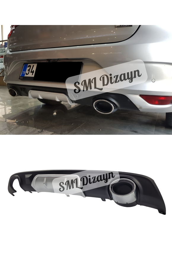 2016-2017-2018-2019-2020 renault megane 4 rear diffuser lip spoiler
