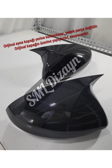 Talisman Bat Mirror Cover Batman Cover Glossy Black 2015-2021 - 0