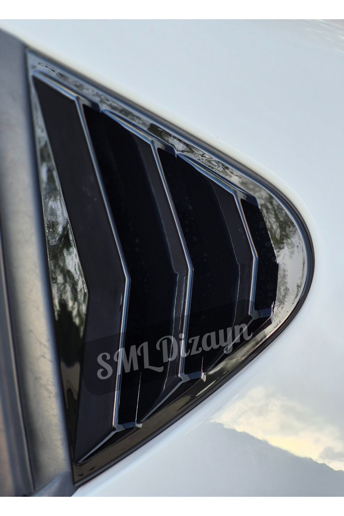 ibiza 6j Butterfly Window Visor Covering Plastic (4 Door Compatible) Glossy Black 2008-2012