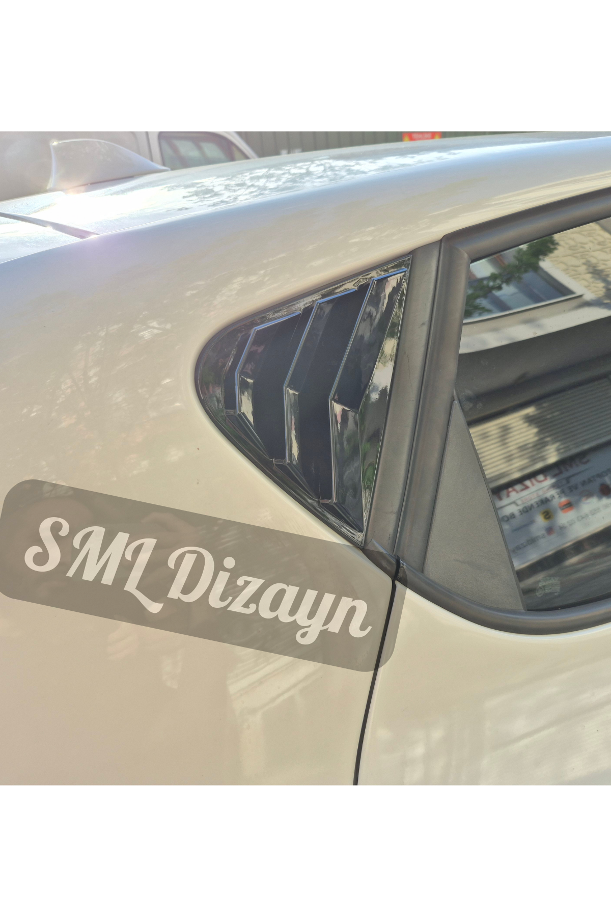 ibiza 6j Butterfly Window Visor Covering Plastic (4 Door Compatible) Glossy Black 2008-2012