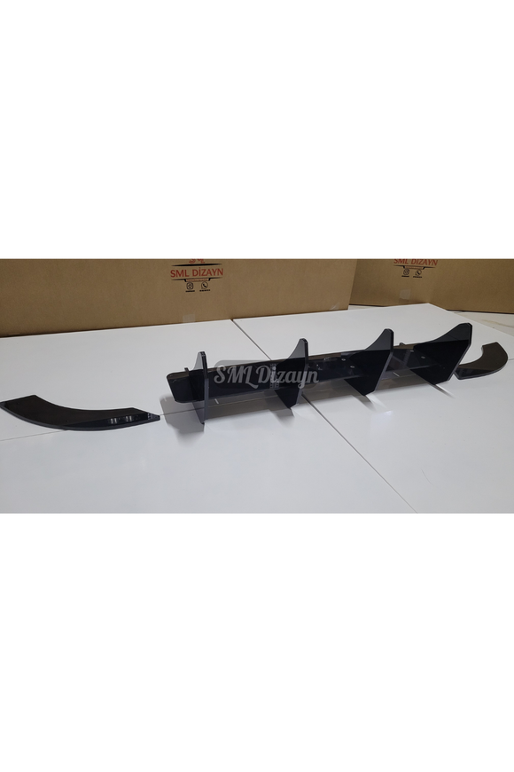 seat leon mk3 aero arka flap bıçak lip splitter