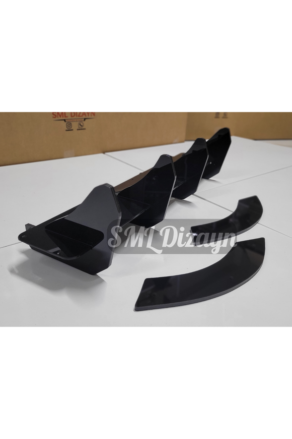 rear diffuser splitter for seat leon mk3 aero bumper