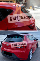 parlak siyah spoiler 2013-2014-2015-2016-2017-2018-2019-2020 seat leon mk3 5f