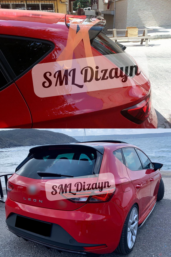 parlak siyah spoiler 2013-2014-2015-2016-2017-2018-2019-2020 seat leon mk3 5f